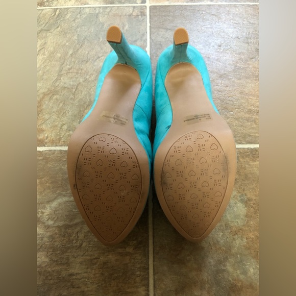 WOMENS FAUX SUEDE PLATFORM HIGH HEEL PUMPS SIZE: 9.0 - Picture 6 of 10